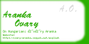 aranka ovary business card